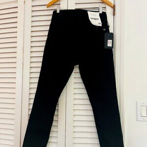 RAG & BONE NINA HIGH RISE SKINNY JEAN SZ 27 NO FADE BLK NWT!